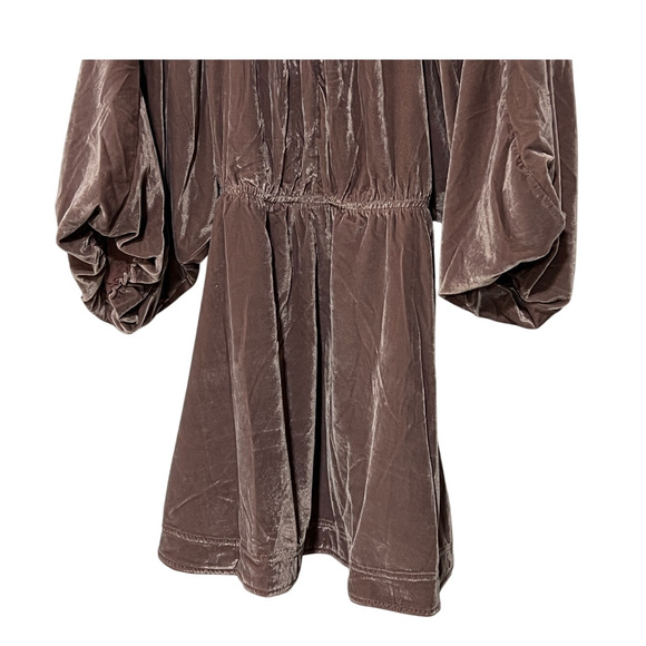 FREE PEOPLE WOMENS SIZE XSMALL PORTIA VELVET MINI DRESS PINK BOHO PRAIRIE - Picture 10 of 12